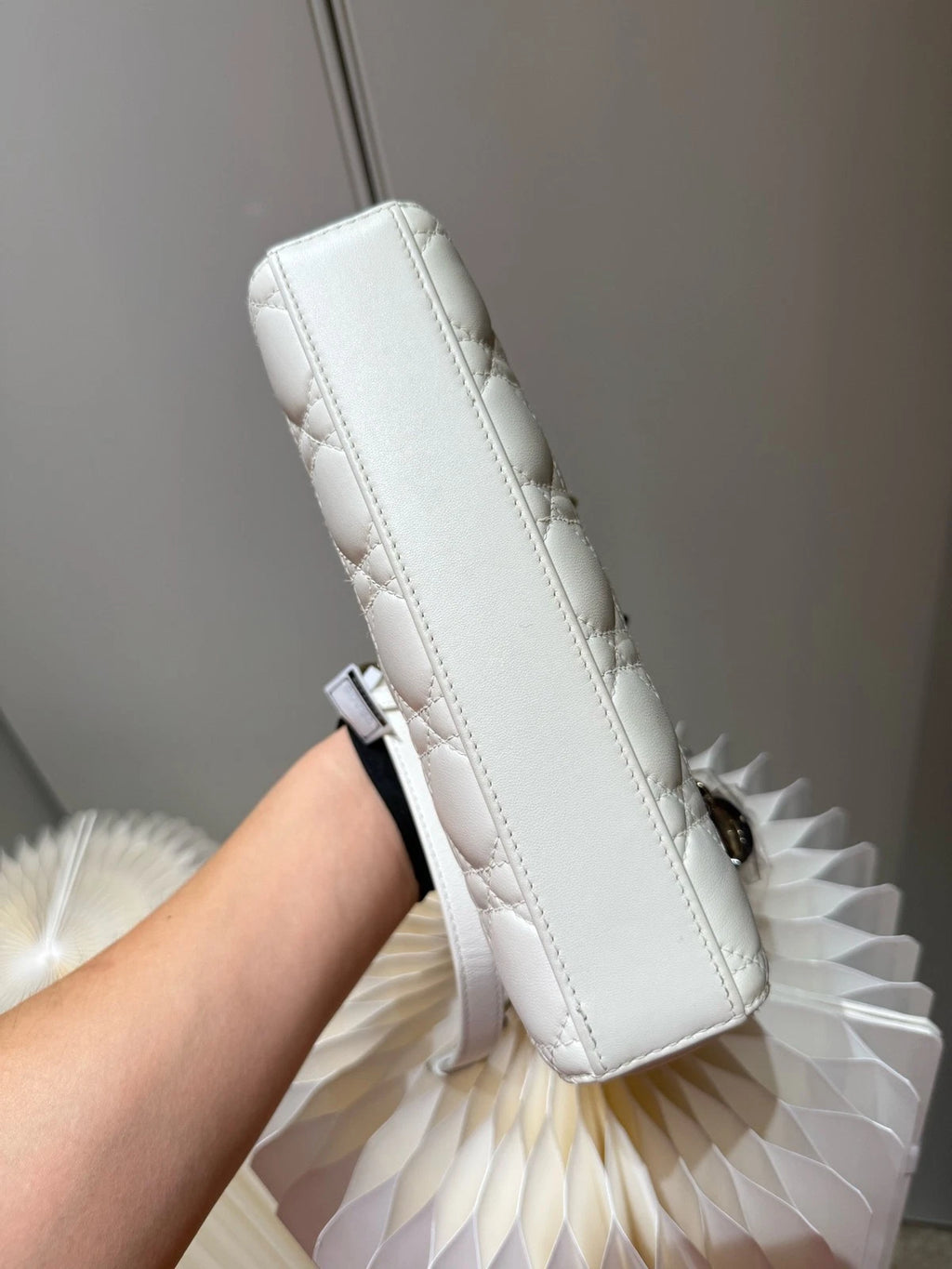 New Dior Djoy Small Calfskin White Shoulder Crossbody Bag For Women