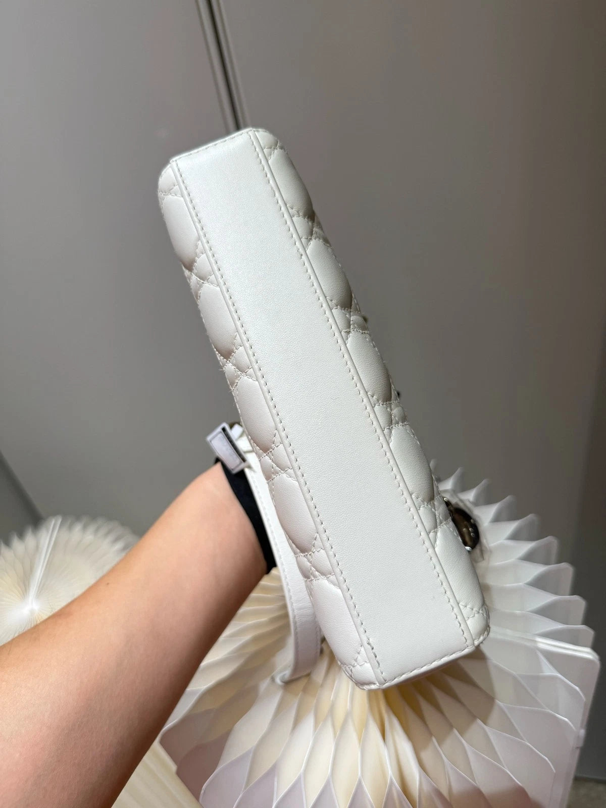 New Dior Djoy Small Calfskin White Shoulder Crossbody Bag For Women