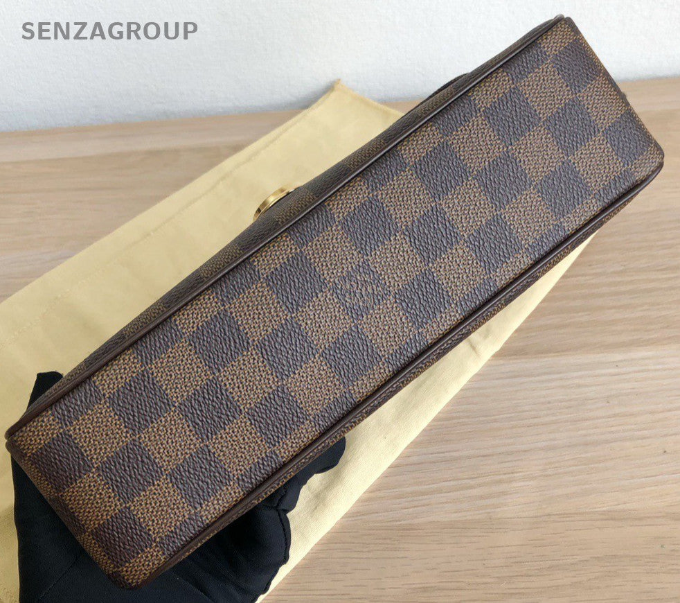 Louis Vuitton Brown Damier Ebene 2Way Handbag Shoulder Bag Women Classic Vintage