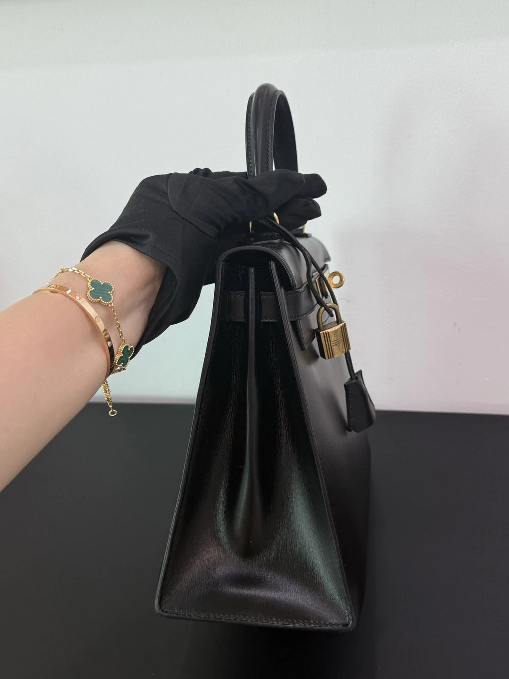 Hermès Kelly 28 Handbag Black Women Classic