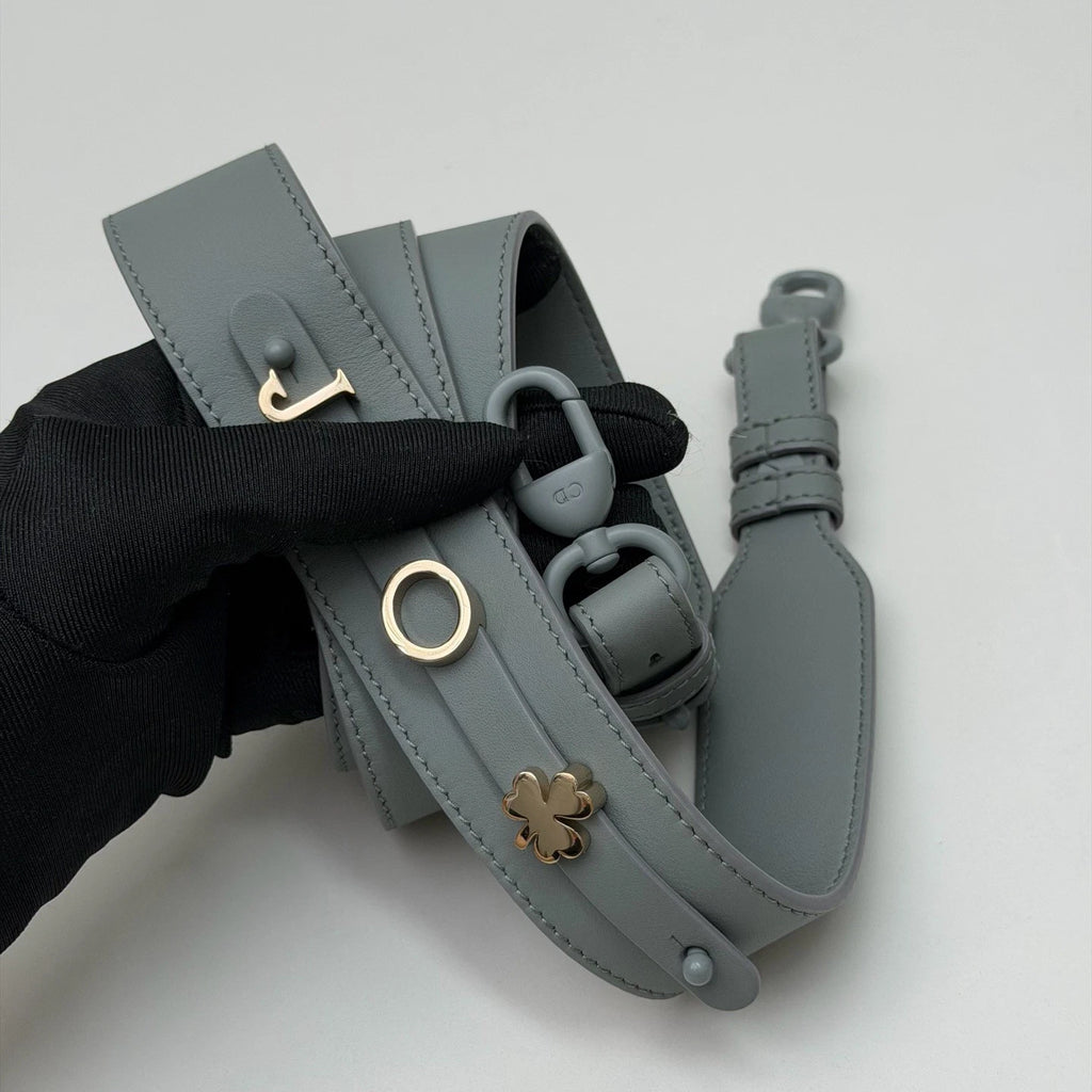 Dior Lady Dior Gray Crossbody Top Handle Excellent