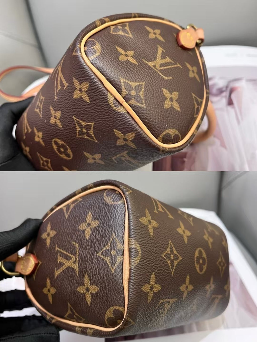 Louis Vuitton Speedy NANO Monogram Shoulder Handbag Crossbody WOMEN