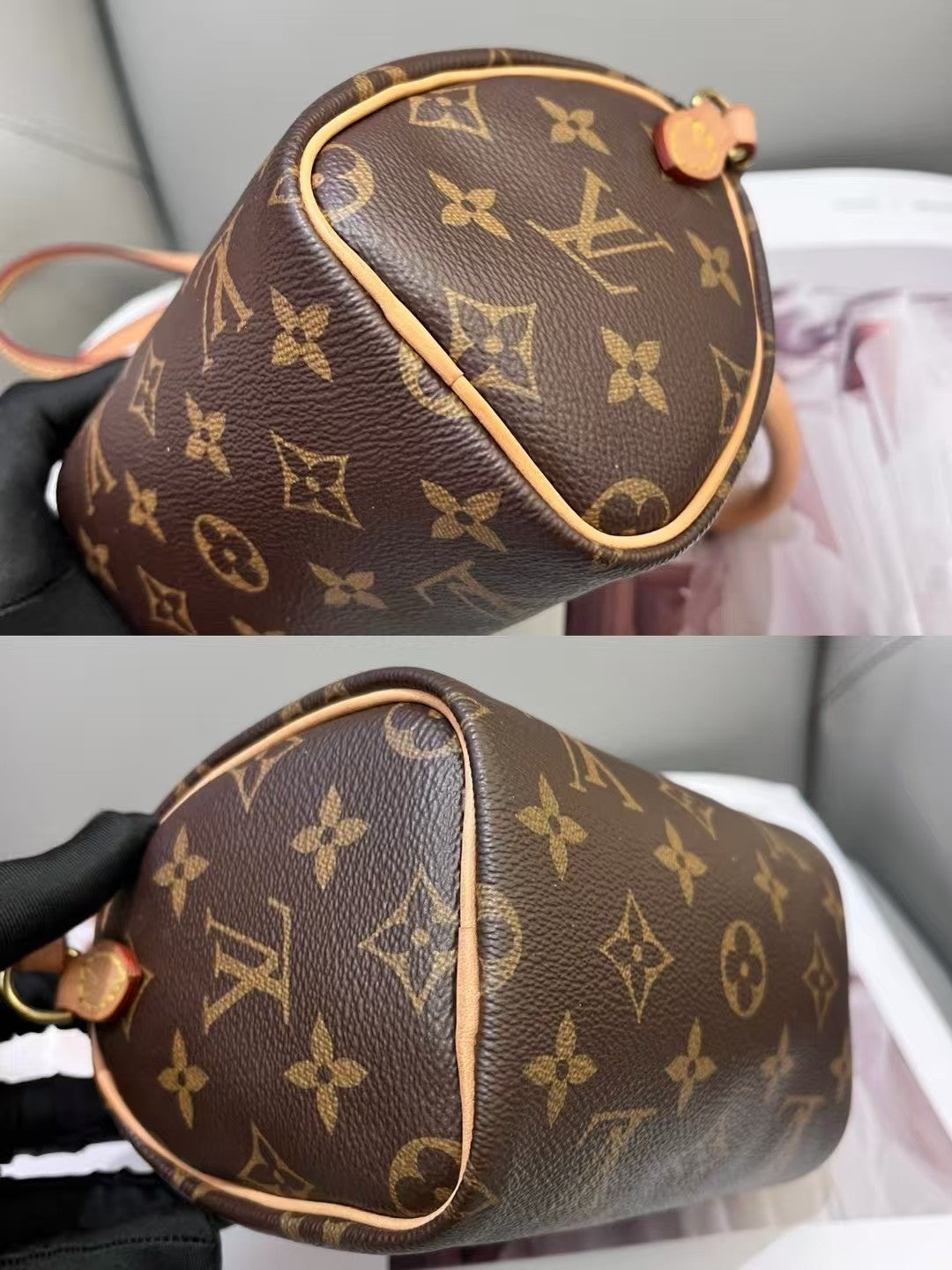 Louis Vuitton Speedy NANO Monogram Shoulder Handbag Crossbody WOMEN