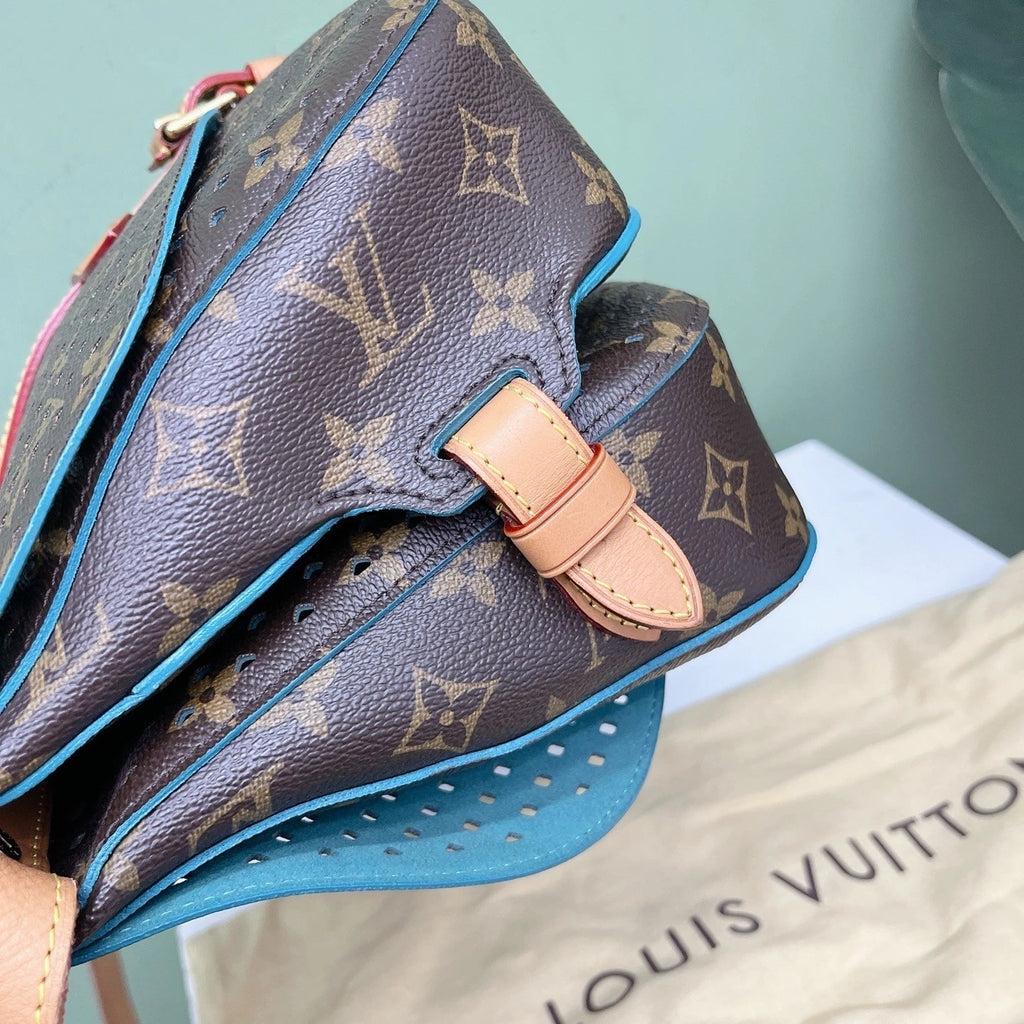 Louis Vuitton Saumur Flore Perforated Monogram Crossbody Bag Shoulder Bag Women