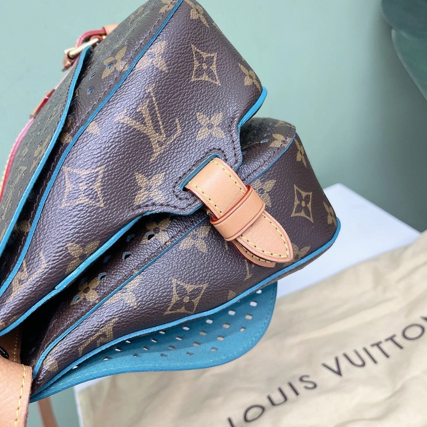 Louis Vuitton Saumur Flore Perforated Monogram Crossbody Bag Shoulder Bag Women