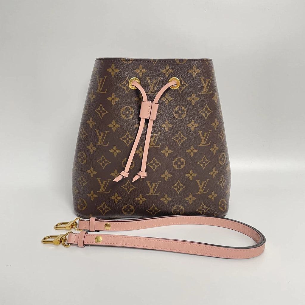 Louis Vuitton NeoNoe Monogram Canvas Medium Pink Bucket Bag For Women