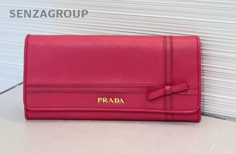 Prada Clutch Wallet Red Women
