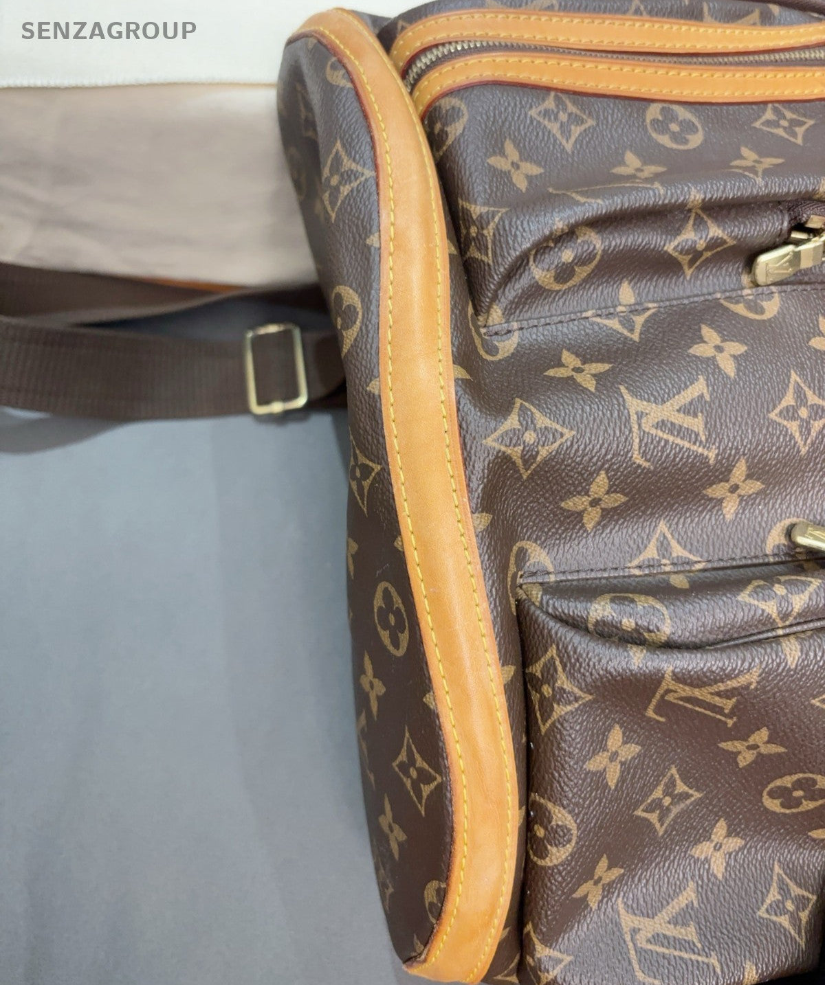 Louis Vuitton Bosphore Monogram Backpack Brown Gold Unisex Adults Classic