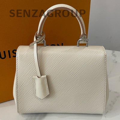 Louis Vuitton Cluny BB Epi Leather Mini White Silver Shoulder Bag