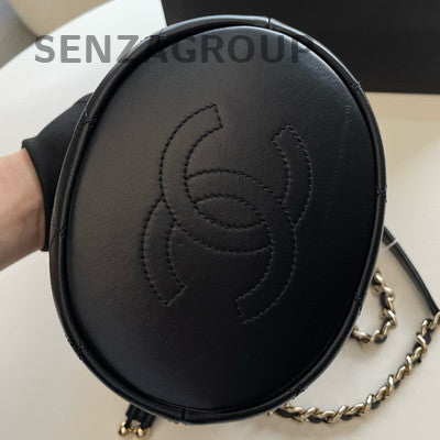 Chanel Black Gold Bucket Bag Chain Strap Shoulder Tote Women Fashion