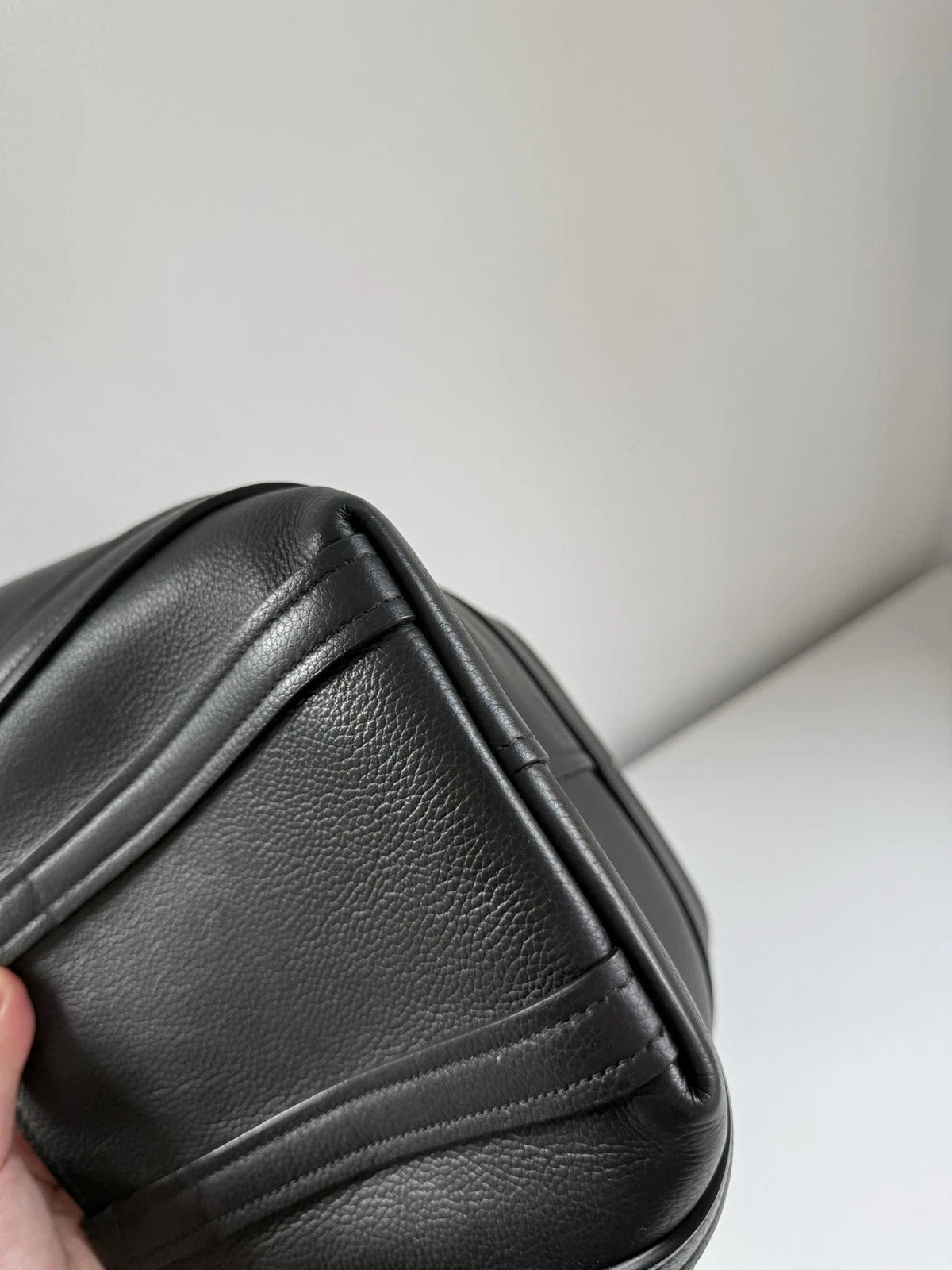 Authentic Balenciaga Bazar Calfskin Black 2Way Handbag Crossbody
