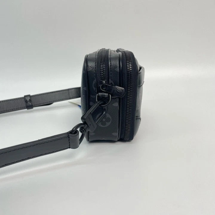 Louis Vuitton Black Monogram Eclipse Alpha Nano Camera Crossbody