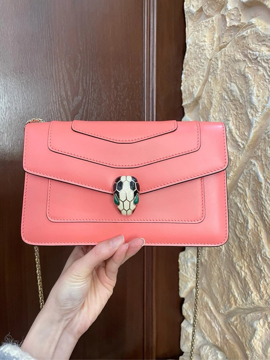 Bvlgari Serpenti Snake Head WOC Chain Crossbody Bag For Women Pre-owned