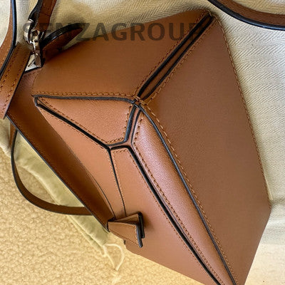 Loewe Puzzle Mini Bag in Caramel Calfskin Leather - Shoulder Crossbody