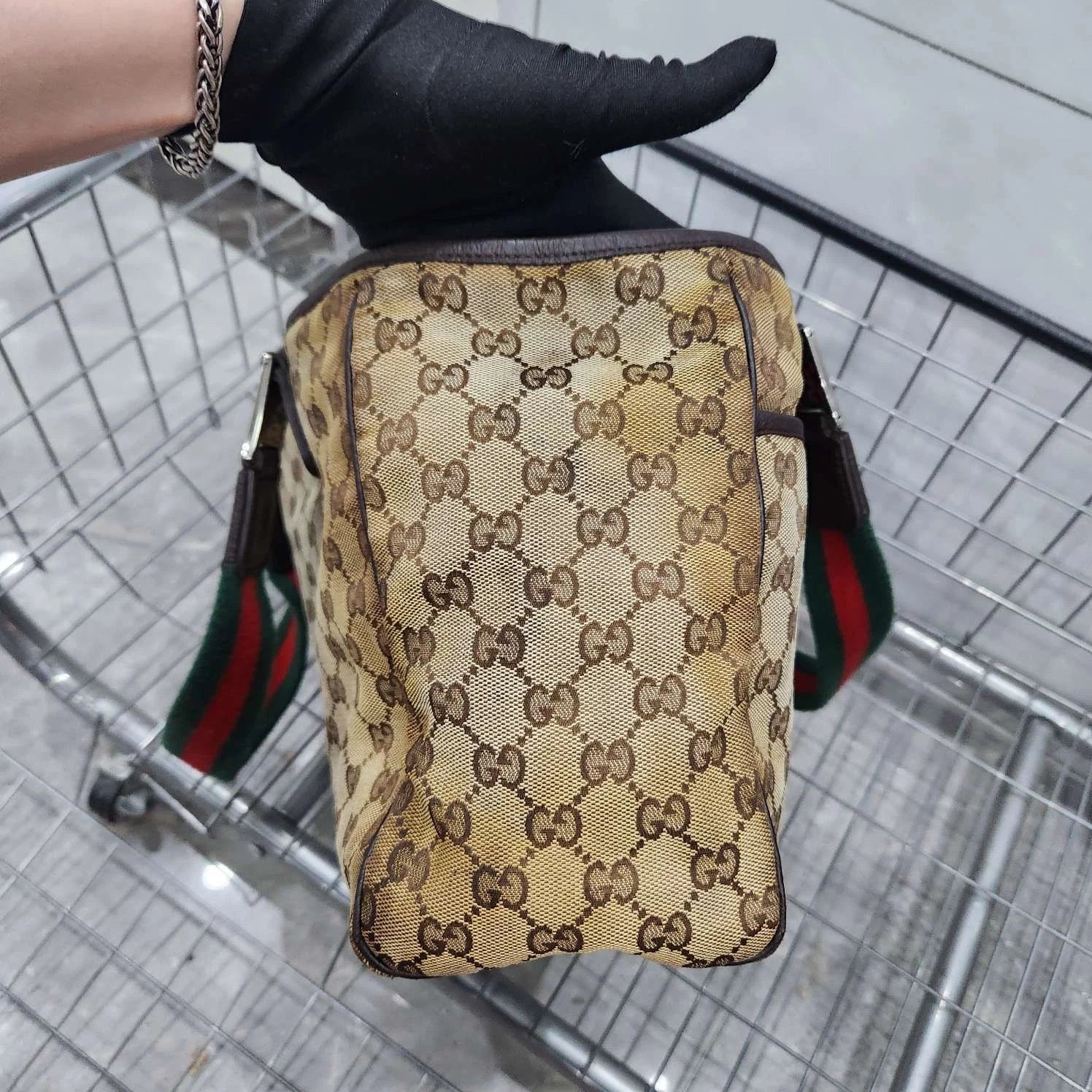 Gucci Canvas Monogram Tote Shoulder Handbag For Women