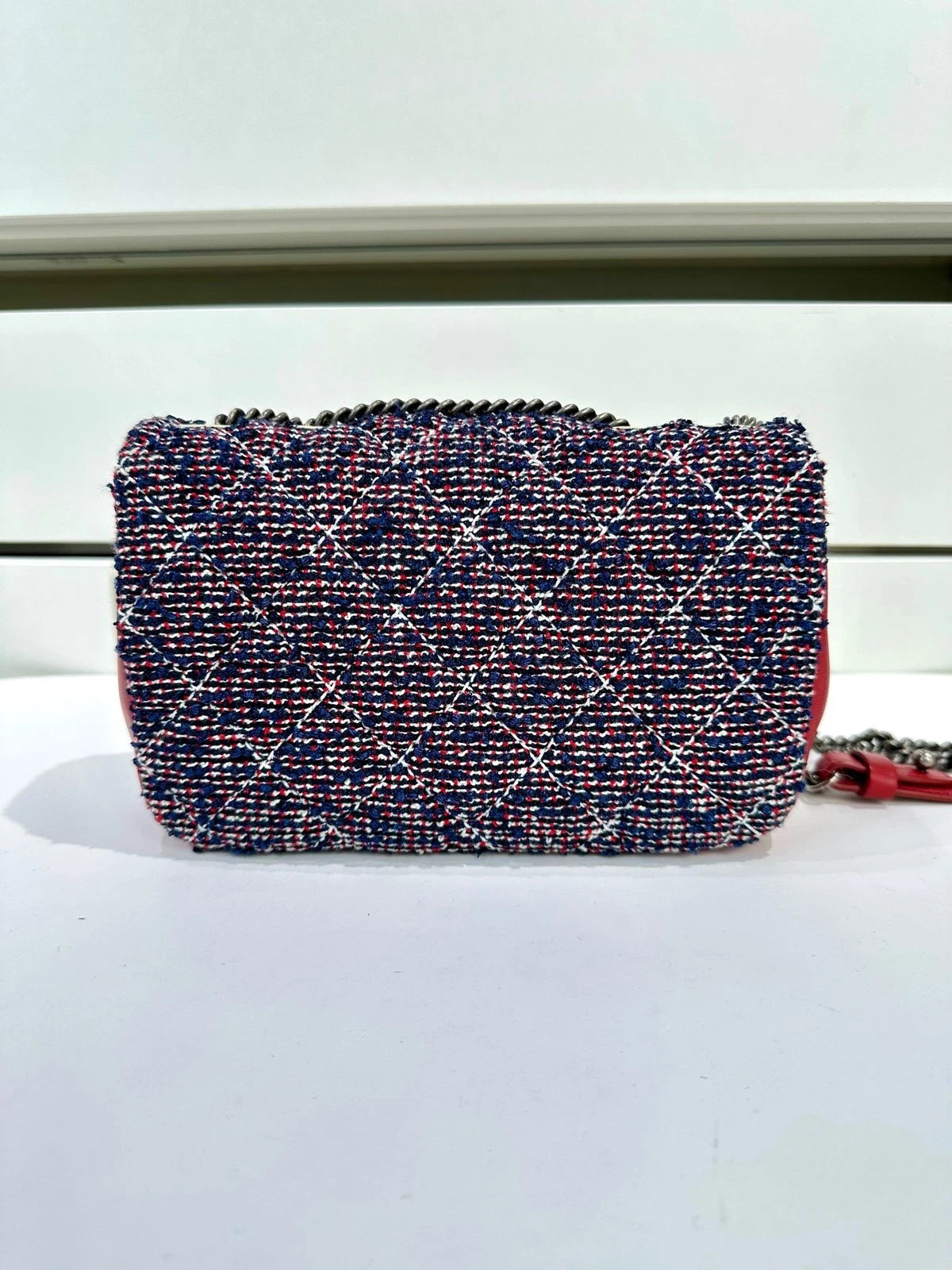 Authentic CHANEL Seasonal Tweed CF Shoulder Bag For Women