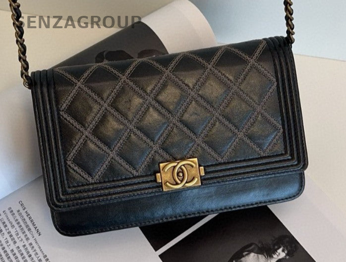 CHANEL Leboy woc Black gold Shoulder bag Crossbody