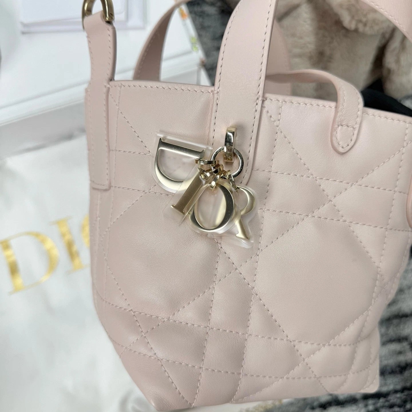 Dior Toujours Vertical Nano Sakura Pink Crossbody Bag For Women