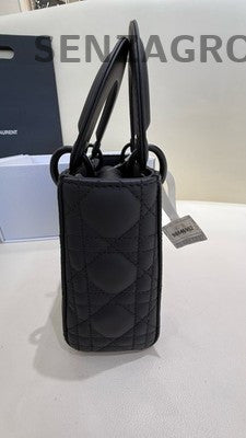 Dior Lady Dior Black Handbag Women Classic Fashion