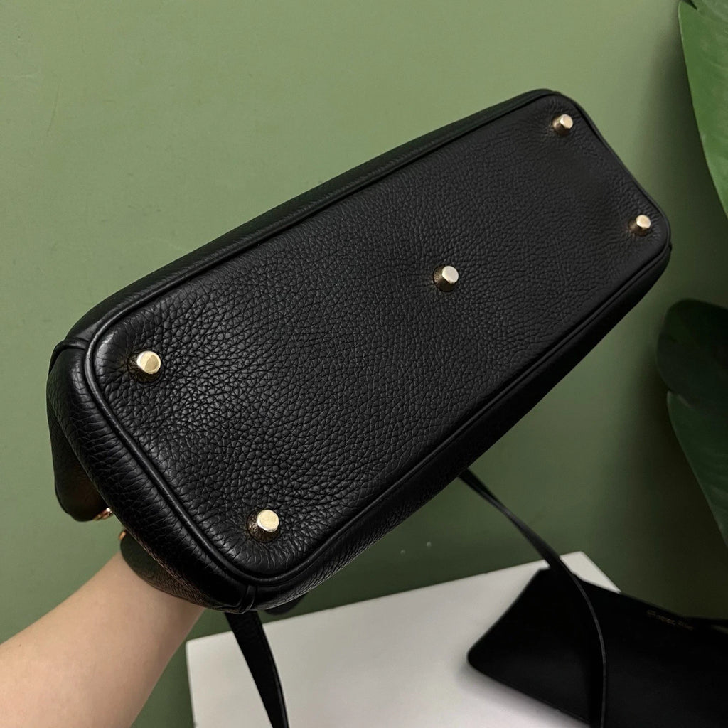Christian Dior lsamour Vip Tote Black Gold Top Handle Bag Shoulder Bag Women