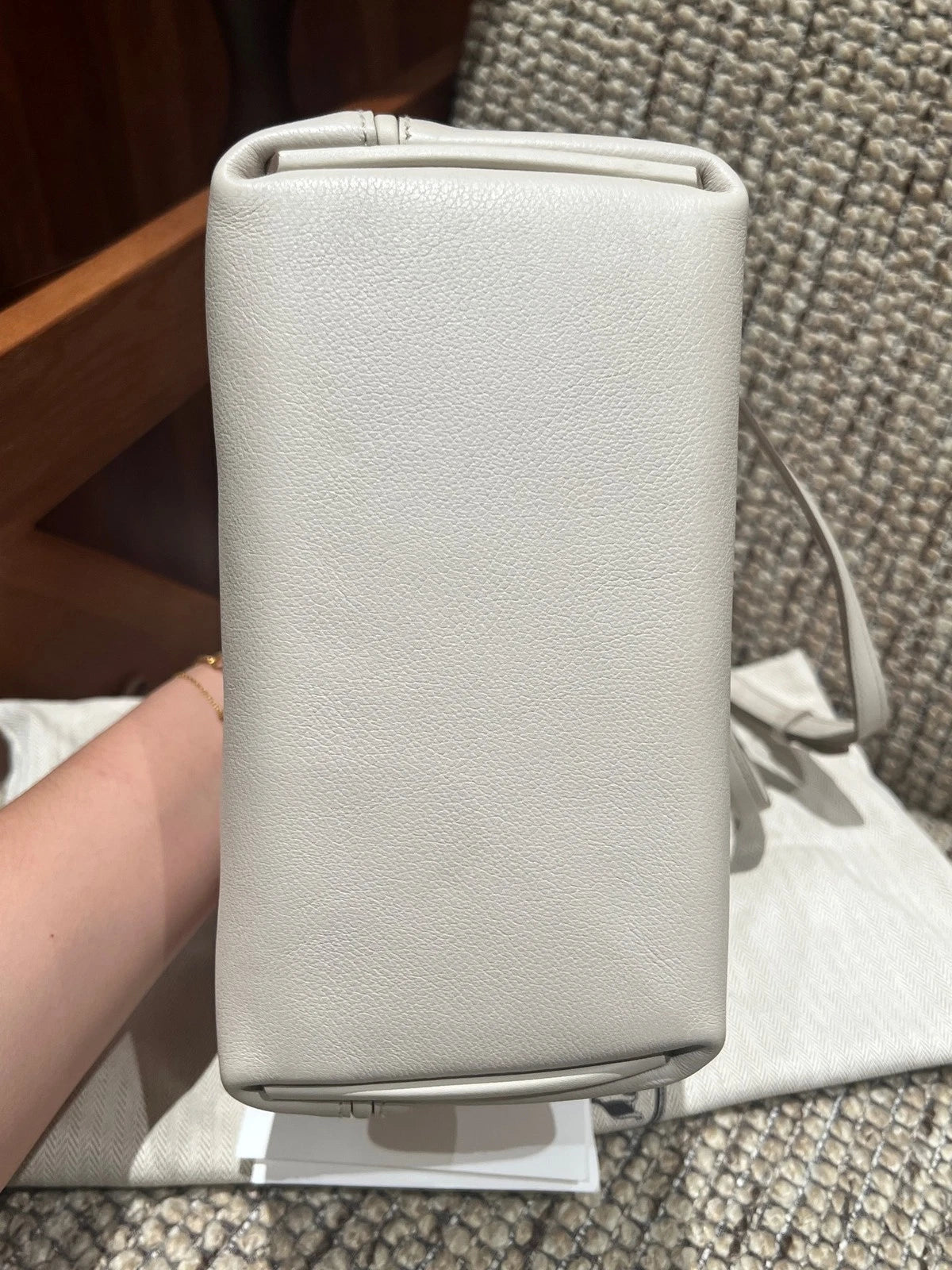 Hermes 2424 Mini White Gold Hardware Handbag For Women