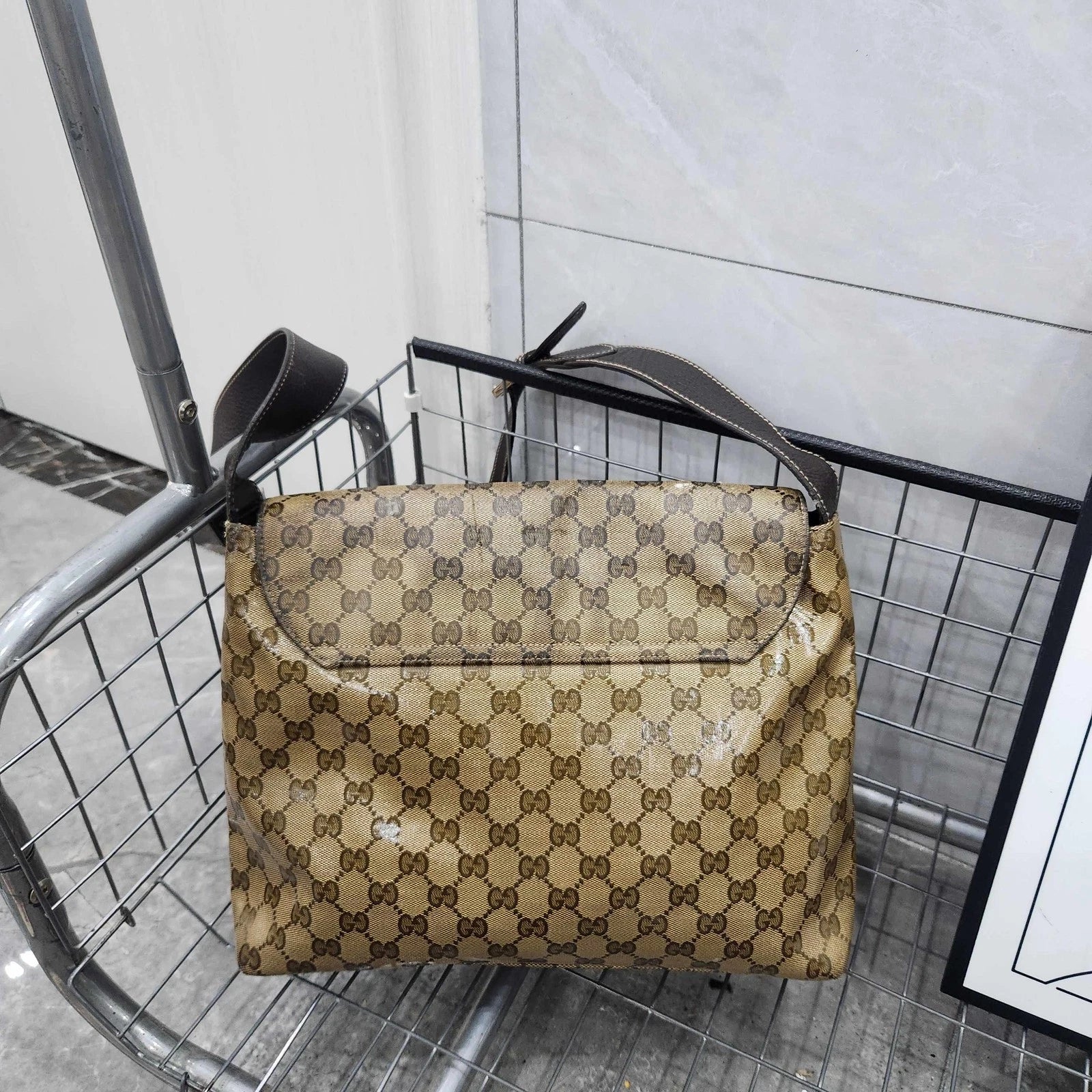 Gucci Crystal GG Canvas Shoulder Crossbody For Women