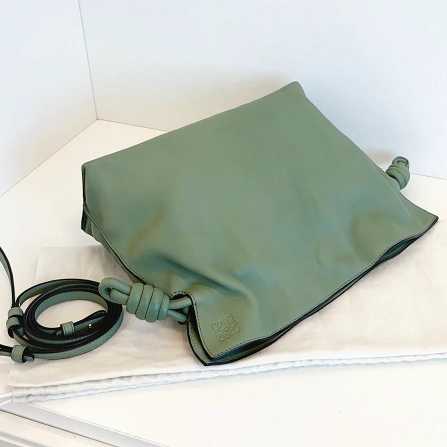 Loewe Flamenco MM Shoulder Crossbody Bag Green Women Fashion