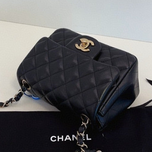 Chanel Classic Flap Chain Diamond Black Gold Shoulder Crossbody Women Fashion