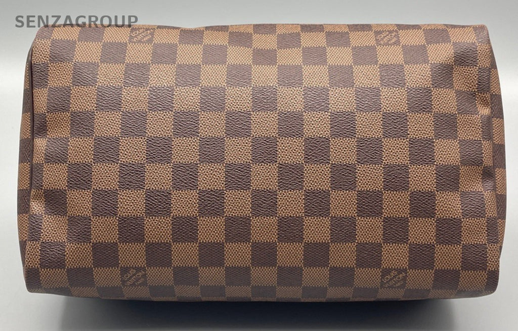 Louis Vuitton Speedy Top Handle Bag Brown Gold Used Women Classic Designer
