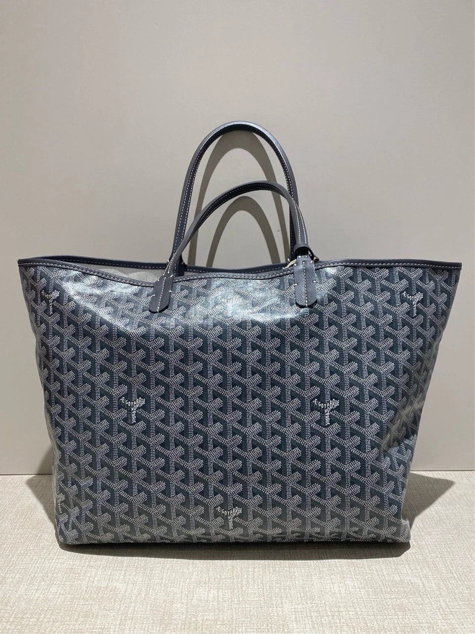 Goyard Gray Canvas Two-in-one Tote Shopping Bag For Women