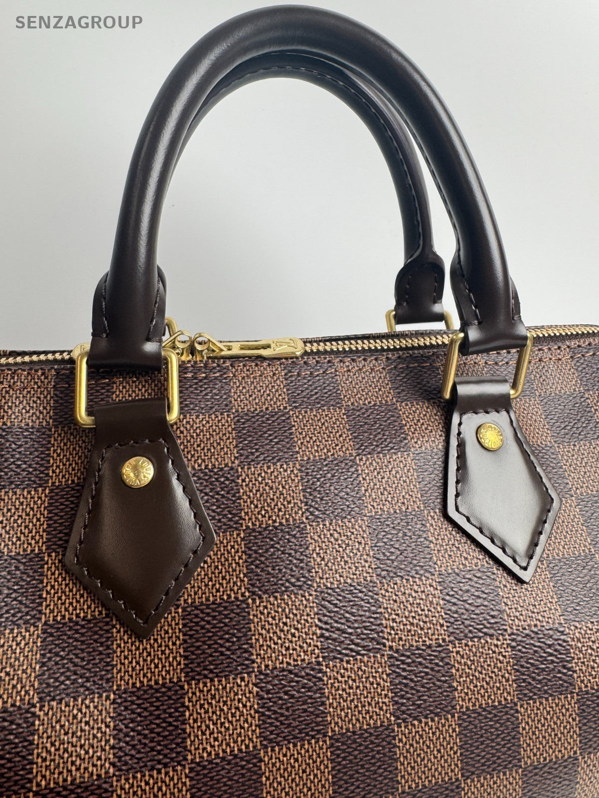 Louis Vuitton Speedy25 Damier Ebene 2WAY Shoulder Handbag Brown Women Classic