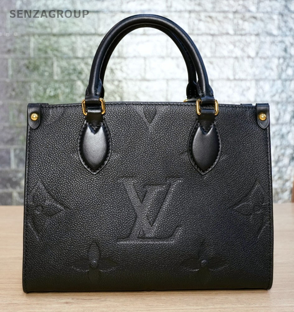 LOUIS VUITTON black Monogram Empriente ON THE GO PM CHIP VERSION