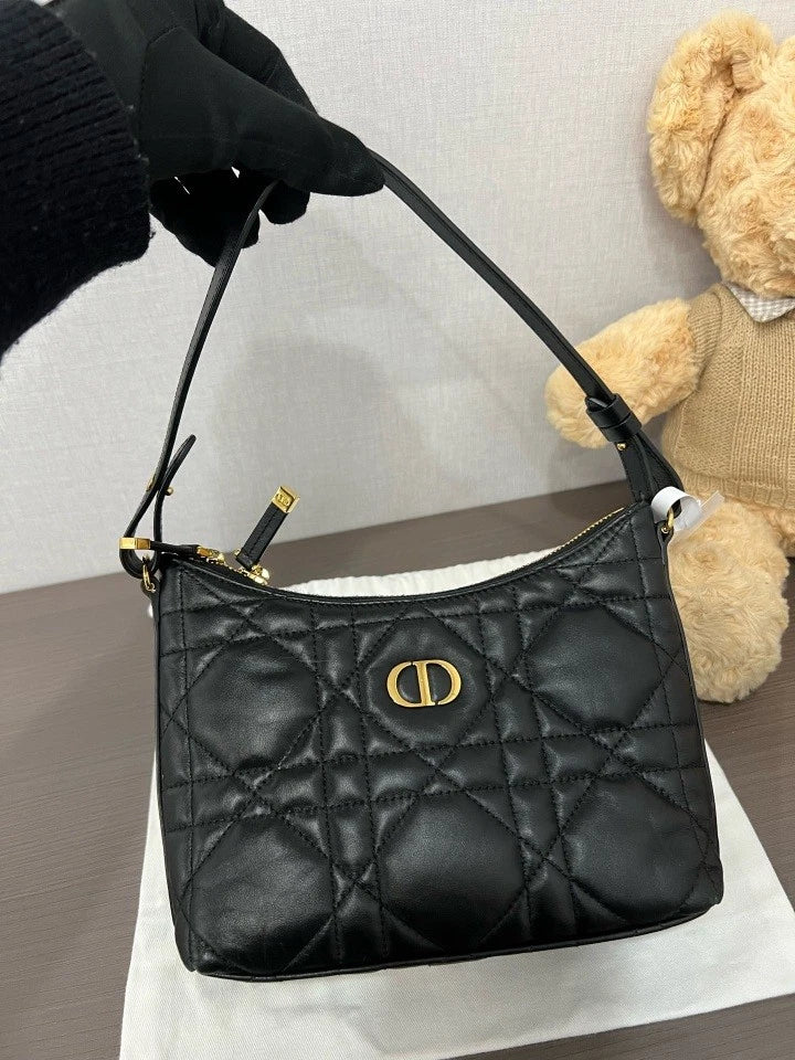 Dior Black Gold Miss Caro Mini Crossbody Bag For Women