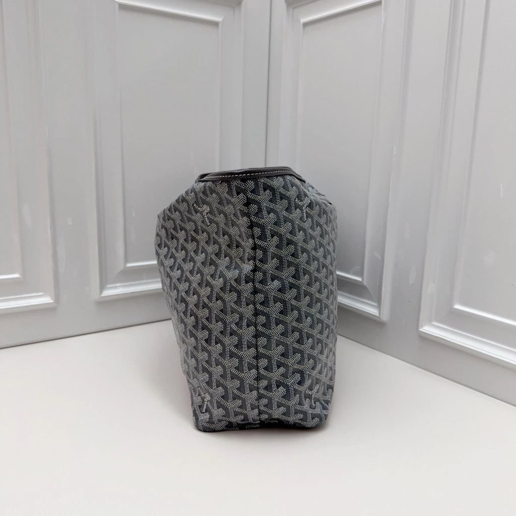 Goyard Monogram Tote CanvasTop Handle Shoulder Bag Gray Women Fashion