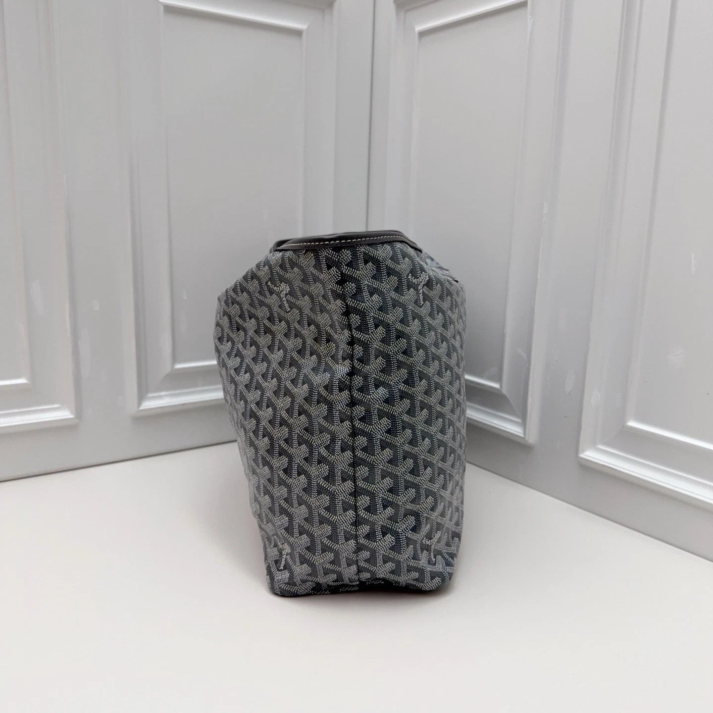 Goyard Monogram Tote CanvasTop Handle Shoulder Bag Gray Women Fashion