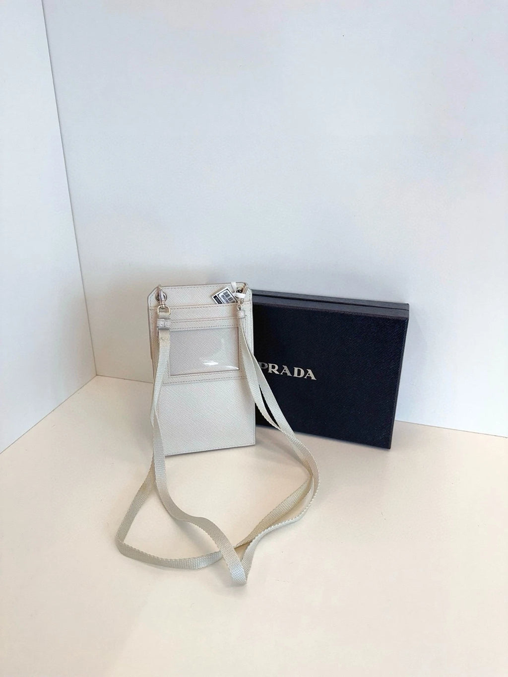 Prada White Phone Crossbody Bag For Women