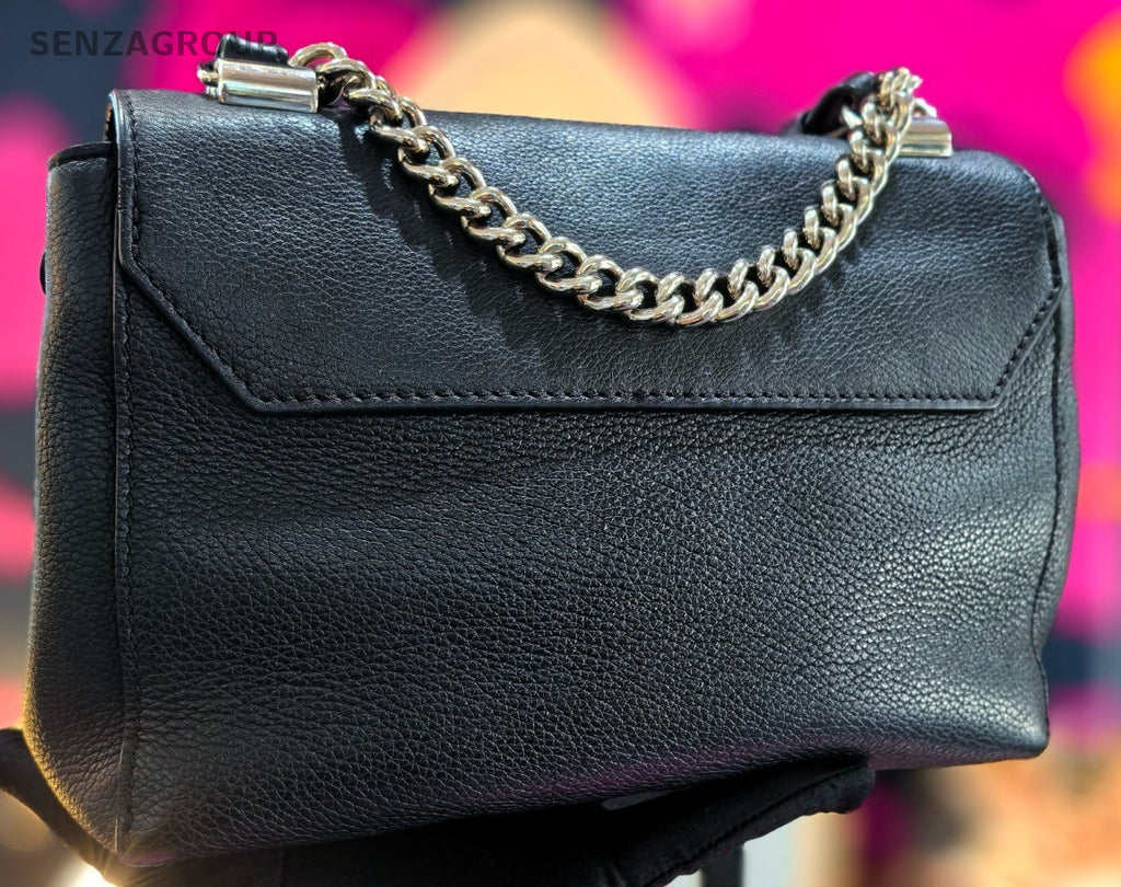 Louis Vuitton Lockme BB Chain Shoulder bag Calfskin Women Black Silver