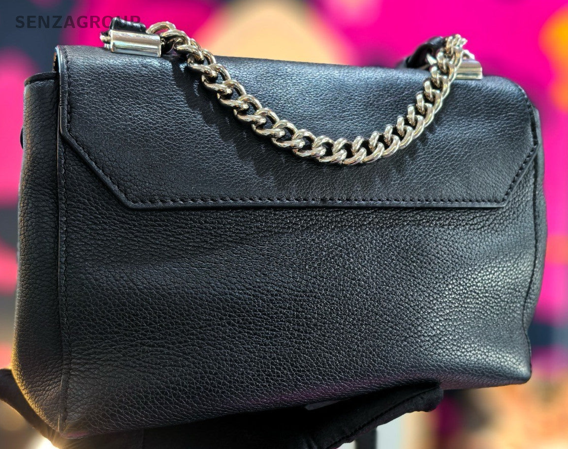 Louis Vuitton Lockme BB Chain Shoulder bag Calfskin Women Black Silver