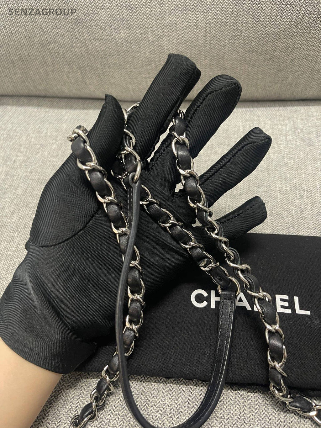 CHANEL CC Chain Shoulder bag Black Silver Women Classic