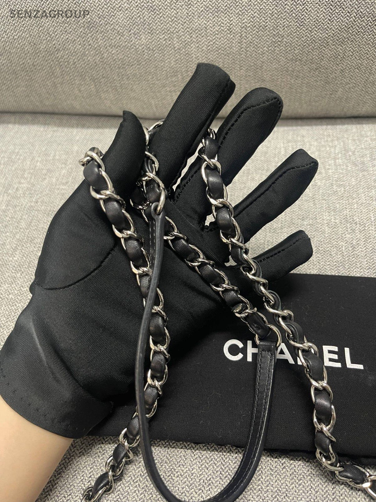 CHANEL CC Chain Shoulder bag Black Silver Women Classic