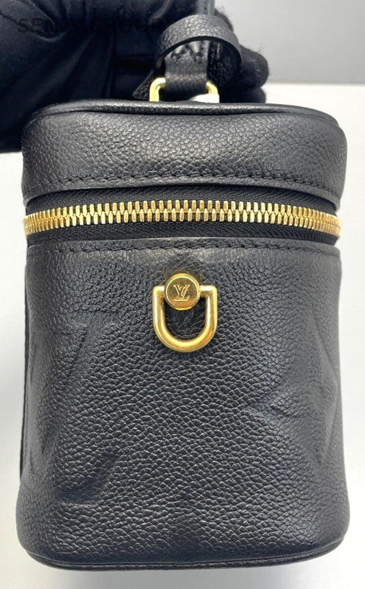 Louis Vuitton Vanity Make up Box Monogram Empreinte 2way Crossbody Black