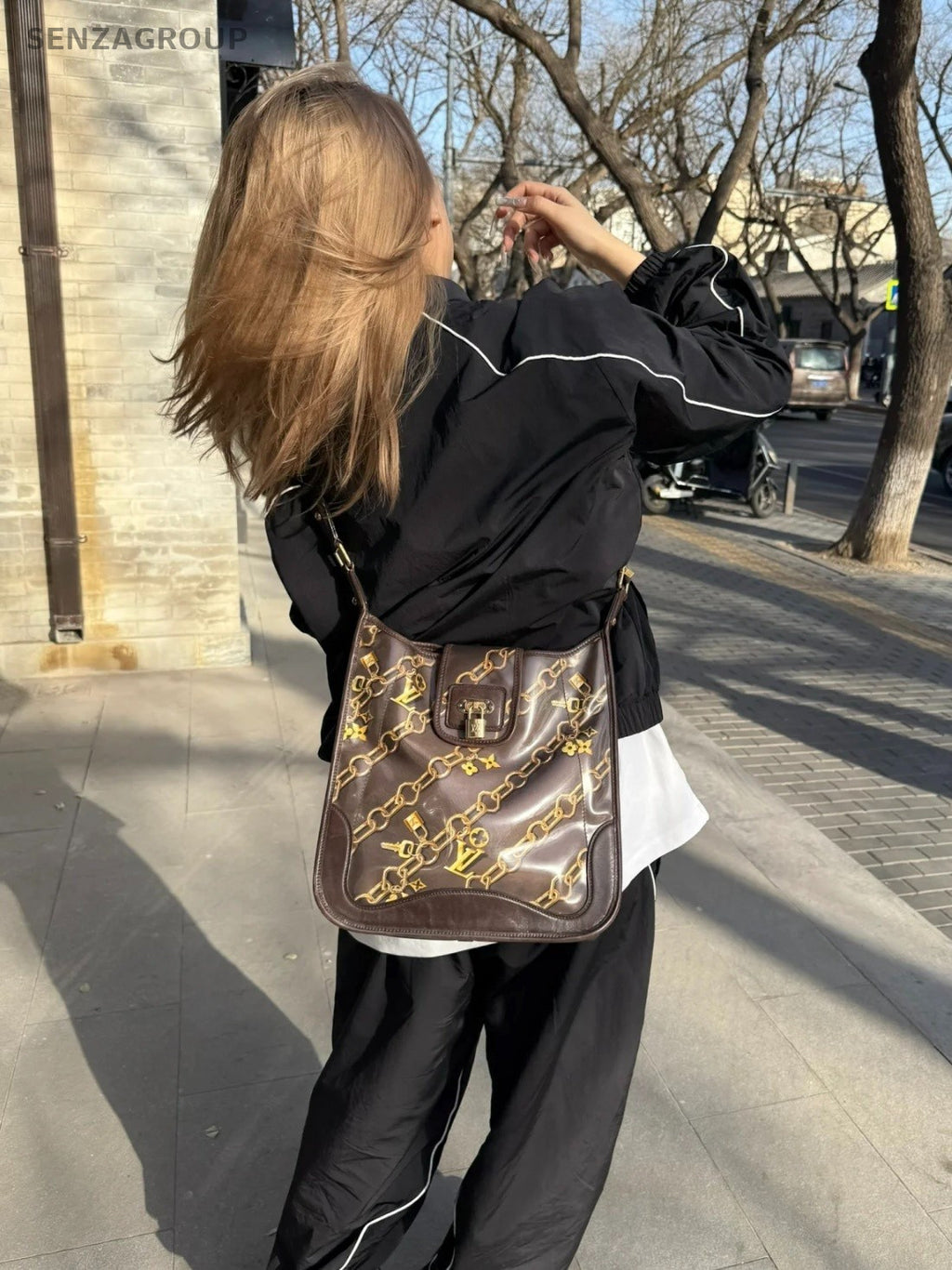 Louis Vuitton vintage Shoulder Crossbody Bag Brown Women