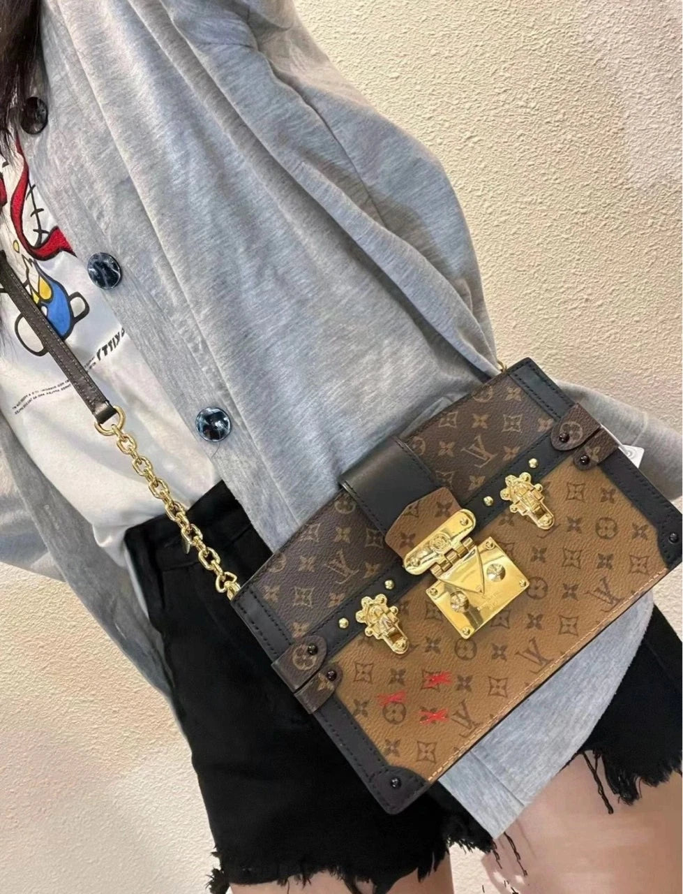 Louis Vuitton Colorblock Soft Trunk Clutch Crossbody For Women