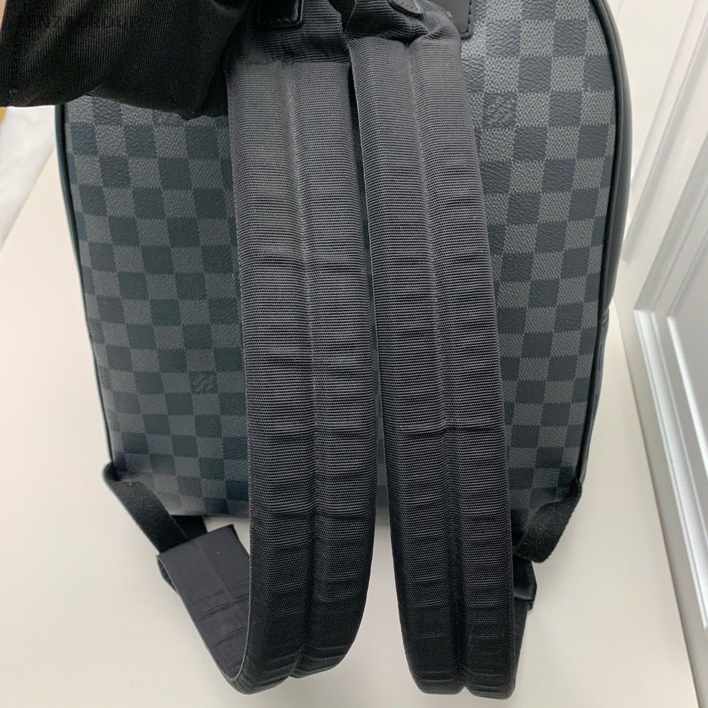 Louis Vuitton Discovery Damier Backpack Black Silver Unisex Adults Classic