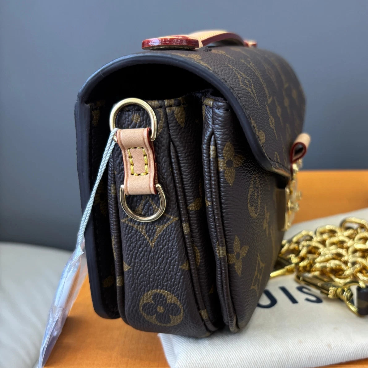Louis Vuitton Metis PM Monogram Chain Shoulder Bag Crossbody Brown Gold