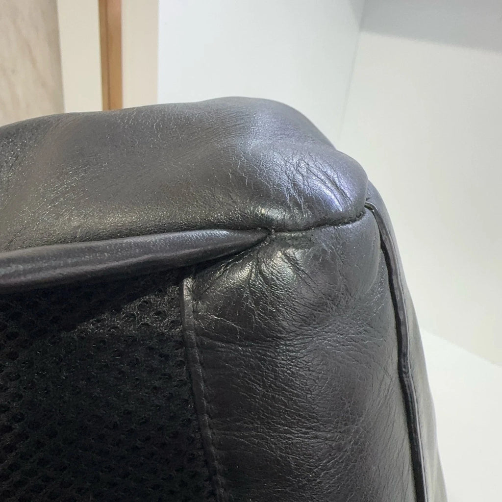 Coach Genuine Grain Leather Black Backpack For Women