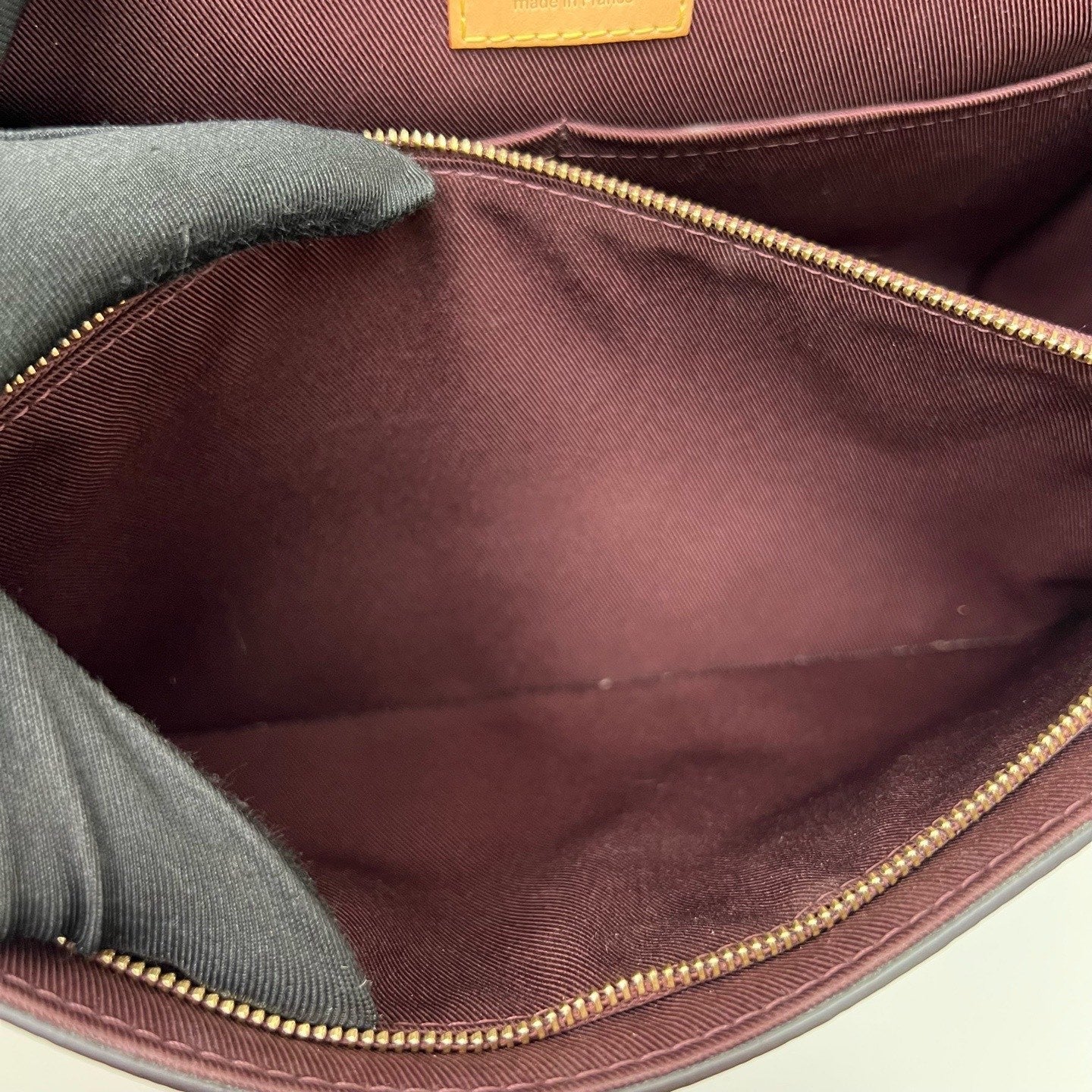 Louis Vuitton Cluny BB Monogram Top Handle Crossbody Brown Gold Women Classic