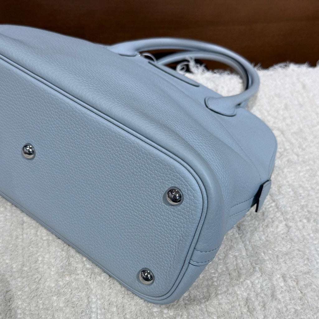 Hermes Bolide31 Top Handle Crossbody Blue Silver Women Classic Fashion