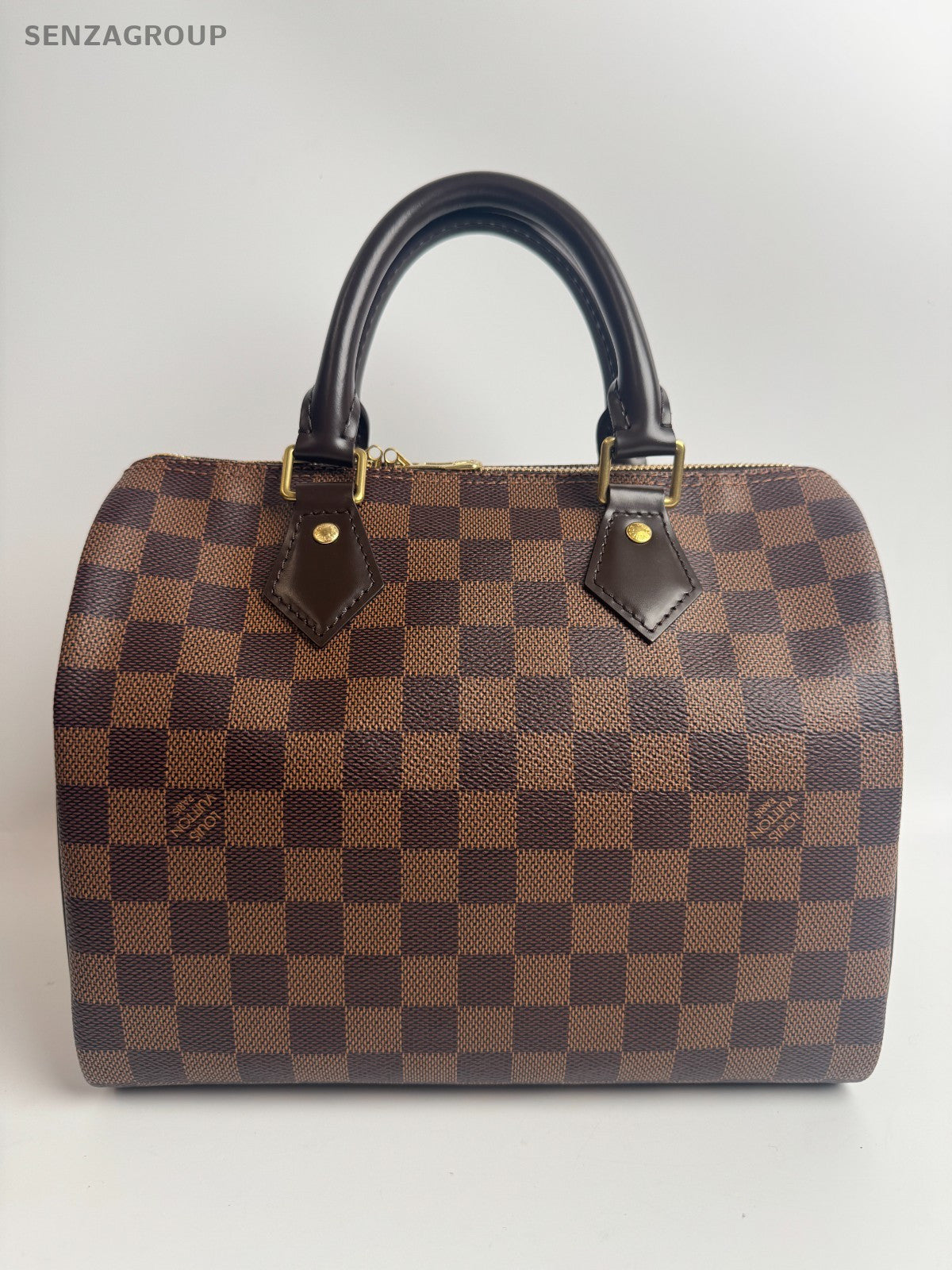 Louis Vuitton Speedy25 Damier Ebene 2WAY Shoulder Handbag Brown Women Classic