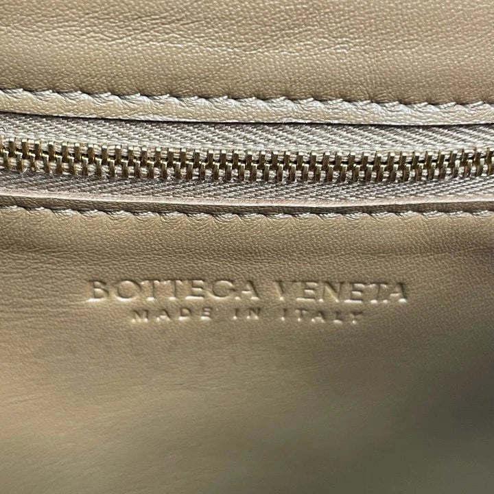 Bottega Veneta Cassette Orange Lambskin Woven Crossbody Bag Women